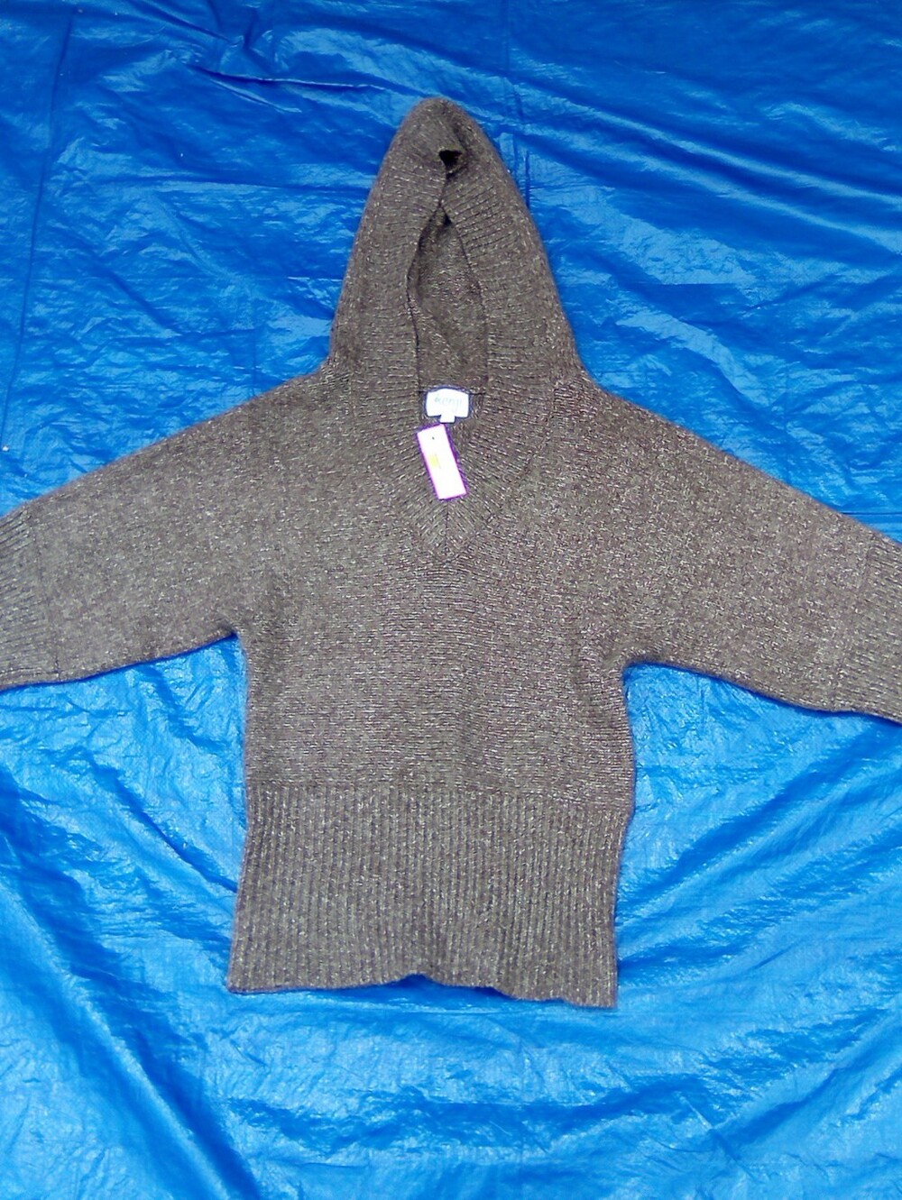 Kenji Hooded Knit Sweater in Brown